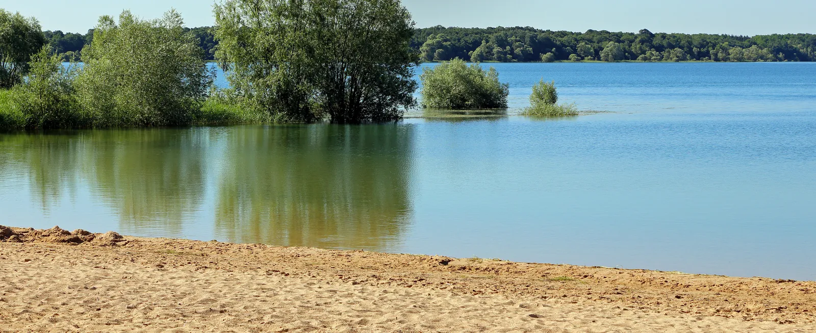 La plage du lac d'Orient, près de Troyes